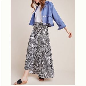 Anthropologie B&W Asymmetrical Maxi Skirt